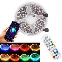 Fita Led Acionamento Bluetooth 300 Leds Rgb Acompanha Controle Alta Luminosidade DY8798