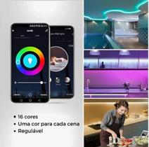Fita LED Adesiva RGB Inteligente com Sensor de Som USB Bluetooth 5M