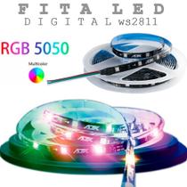 Fita Led Ajk Digital Rgb Ws2811 36W Ip65 150 Led Smd 5M