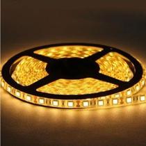 Fita Led Amarelo 24V Rolo 05 Metros 10Mm 14,4W/Metro 60 Led/Metro 720lm/metro