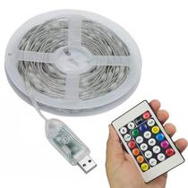 Fita Led Aplicativo App Celular Cores RGB 5 Metros Controle Ajustavel Decoraçao Enfeite Natal Gesso Sanca Sala Quarto Escadas Loja Fachada Casa