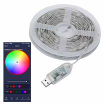 Fita Led Aplicativo App Celular Cores RGB 5 Metros Controle Luzes Ajustavel Enfeite Decoraçao Natal Gesso Sanca Sala Quarto Escadas Corredor Loja Fach Fita Led Aplicativo App Celular Cores RGB 5 Metros Controle Luzes Ajustavel Enfeite Decoraçao Natal Gesso Sanca Sala Quarto Escadas Corredor Loja Fach