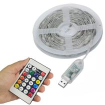 Fita Led Aplicativo App Controle 5 Metros Celular Smartphone Cores RGB Ajustavel IP68 Decoraçao Natal Gesso Sanca Ornamentaçao Iluminaçao Loja Fachada