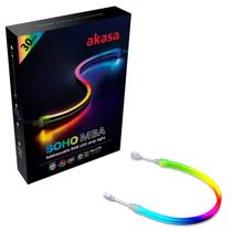 Fita LED ARGB Akasa Premium, Endereçável, Imã Magnético Instalação Versátil, 30 cm, Compatíveis com Aura Sync, Fusion, Polychrome