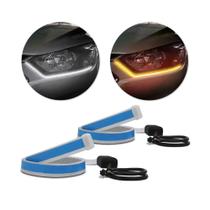 Fita LED Automotiva Branca / Âmbar DRL c/ Função Seta 30cm 12V JR8 - JH0FILED30 Fita LED Automotiva Branca / Âmbar DRL c/ Função Seta 30cm 12V JR8 - JH0FILED30