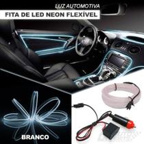 Fita LED Automotiva Luz Neon Interna Branco Gelo Painel e Portas