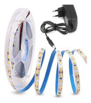 Fita Led Branco Frio 5m 2835 Luz Em 6500k 120 Leds Fonte 12V 2A Fita Led Branco Frio 5m 2835 Luz Em 6500k 120 Leds Fonte 12V 2A