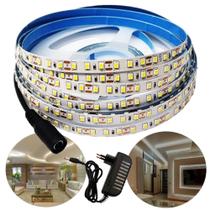 Fita Led Branco Morno 5 Metros 2835 Ip20 120leds/m Adesivada P/ Corredor Janelas Arcos LLTT283512040