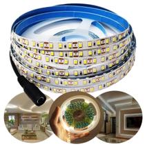 Fita Led Branco Morno 5 Metros 2835 Ip20 120leds/m Adesivada P/ Corredor Janelas Arcos LLTT283512040