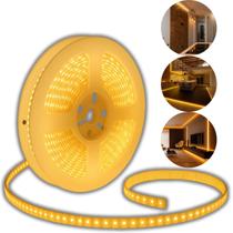 Fita Led Branco Quente 5 Metros 2835 Smd 8mm 120 Leds 12v