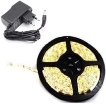 Fita Led BRANCO QUENTE 5 mts dupla face 3528 300Leds + Fonte