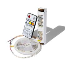 Fita LED CCT 5m 12V 18W Kit Completo Controle + Driver Gaya