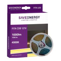 Fita LED COB 127V 10W/m 4000K 10m IP20 Save Energy Fita LED COB 127V 10W/m 4000K 10m IP20 Save Energy