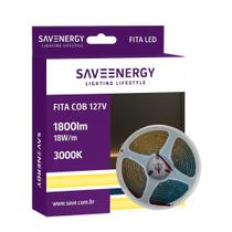 Fita Led Cob 127v 18w/m 3000k 10m Ip20 Save Energy Fita Led Cob 127v 18w/m 3000k 10m Ip20 Save Energy