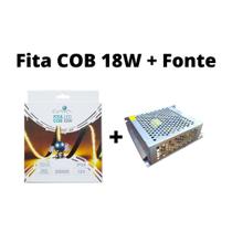 Fita Led Cob 18W 5M 12V IP20 C/ Fonte Qualidade 100% Gaya