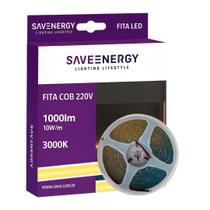 Fita LED COB 220V 10W/m 3000K 10m IP20 Save Energy Fita LED COB 220V 10W/m 3000K 10m IP20 Save Energy