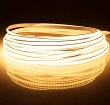 Fita LED COB 5mm 10W 320 LEDs 12V IP20 5 Metros Branco Quente 3000K