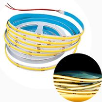 Fita Led Cob Branco Quente 5mts 8mm 320 Leds/m 12v Ip20