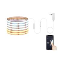 Fita LED COB CCT Inteligente Tuya WiFi Regulável 3M 5M 24V Com Adaptador De Energia Com Plugue EU/US