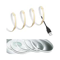 Fita LED COB Flexível Branca Quente 320 LEDs 1-5m DC 5V USB De Alta Densidade Fita LED COB Flexível Branca Quente 320 LEDs 1-5m DC 5V USB De Alta Densidade