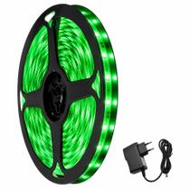 Fita Led Colorida 5m IP65 300 Leds 12V Com Fonte Fita Led Colorida 5m IP65 300 Leds 12V Com Fonte