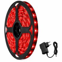 Fita Led Colorida 5m IP65 300 Leds 12V Com Fonte Fita Led Colorida 5m IP65 300 Leds 12V Com Fonte