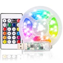 Fita Led Colorida Rgb Com Controle 5 Metros Prova D'agua - Hxt