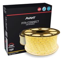 Fita Led Connect 5w 2700k Branco Quente 50 Metros 127v Tensão Direta 60 Leds/m a prova dágua Cod 14801803110 Avant Fita Led Connect 5w 2700k Branco Quente 50 Metros 127v Tensão Direta 60 Leds/m a prova dágua Cod 14801803110 Avant