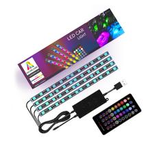 Fita LED de Carro Tuning USB Colorida RGB 12w Controle com App Decorlaser