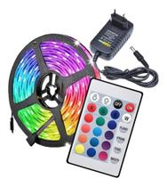Fita led digital 5050 rgb controle com fonte 5 metros Fita led digital 5050 rgb controle com fonte 5 metros