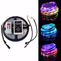 Fita Led Digital 6803 5050 RGB Prova D' Água 133 Efeitos 3D