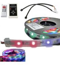 Fita Led Digital 6803 Rgb Com Controle 133 Efeitos Ip67