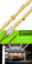 Fita led direct ip33 8mm 220v cob 15w/m 480leds/m 4000k 1500 lumens/m s/acessorios fd33415r metro