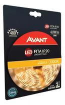 Fita Led Interna Ip20 5m Am3000k 12v Sanca Gesso Cleset Casa