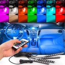 Fita Led Interna RGB Automotiva Tuning Neon com 8 Cores e Controle - Honest