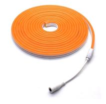 Fita Led Laranja Neon Flexivel Alto Brilho 12v Bivolt 5m