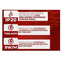 Fita Led Luce Interna - 8w Ip20 - 3000k Amarelo - 5m - Avant Fita Led Luce Interna - 8w Ip20 - 3000k Amarelo - 5m - Avant