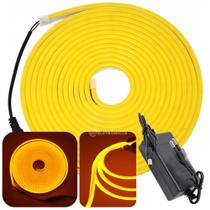 Fita Led Luz Neon Prova D'água Embiente Externo Super Brilhante Amarelo FITANEONAMFON