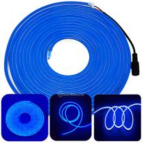 Fita Led Luz Neon Prova D'água Embiente Externo Super Brilhante Azul FITANEONAZ