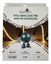 Fita Led Mini Cob 3mm 7w 2700k 700l Ip20 5m Gaya Luz Branco quente 24V Fita Led Mini Cob 3mm 7w 2700k 700l Ip20 5m Gaya Luz Branco quente 24V