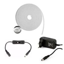 Fita Led Neon 5M Várias cores Fonte 12v Interruptor Cabo 12v ip65 aprova dagua silicone varias cores Fita Led Neon 5M Várias cores Fonte 12v Interruptor Cabo 12v ip65 aprova dagua silicone varias cores