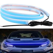 Fita Led Neon Capo Carro Luz DRL Automotivo 1 Metro 50cm Barra Tuning Iluminaçao Pick Up Duster Prisma Silverado Jeep Segurança - Leva pro pet