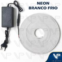 Fita led neon flexivel 8w 12v 6500k(branco frio) 5 metros ip20 com fonte Fita led neon flexivel 8w 12v 6500k(branco frio) 5 metros ip20 com fonte