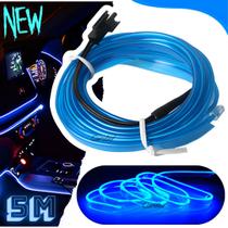 Fita Led Neon Painel Carro 5 Metros Tunning Azul Gelo