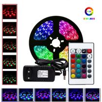 Fita Led Rgb 5050 5 Metros Silicone Para Decoração Do Quarto