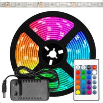 Fita Led Rgb 5050 5 Metros Silicone Para Decoração Do Quarto