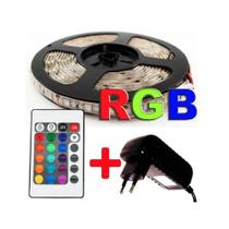 Fita Led Rgb 5050 5m 16 Cores + Fonte + Controle Fita Led Rgb 5050 5m 16 Cores + Fonte + Controle