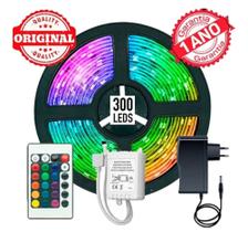 Fita LED RGB 5050 5m IP65 Controle Remoto 16 Cores Com Fonte 12V Bivolt Fita LED RGB 5050 5m IP65 Controle Remoto 16 Cores Com Fonte 12V Bivolt