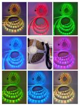 Fita led RGB 5050 5m USB 5v com Controle e silicone