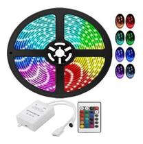 Fita Led Rgb 5050 Rolo 5M 300 Leds Prova D'Água + Controle